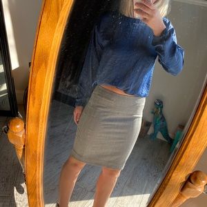 Gray pencil skirt